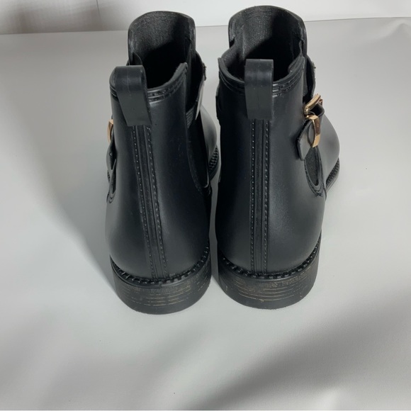 Henry Ferrera Marsala Women’s Black Gem Embellished Short Rain Boots Size 8. - Picture 10 of 16